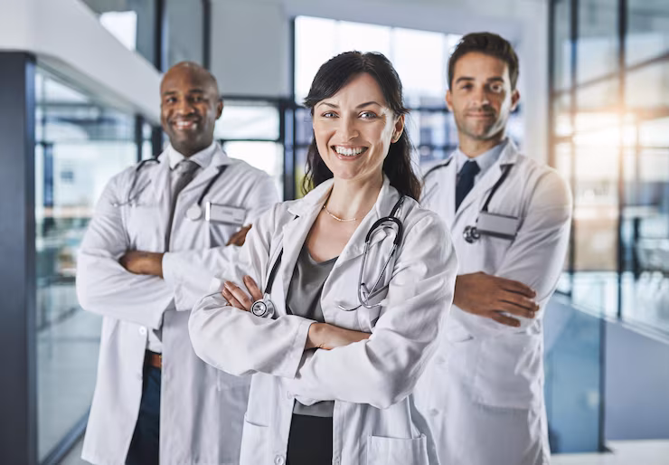 Medical Staff looking at camera